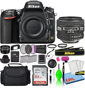 Nikon D750 1543 DSLR Camera - 50mm Lens - 64GB Bundle