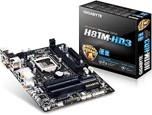 Gigabyte FBA_GA-H81M-HD3 GA-H81M-HD3-1.0 Micro ATX Motherboard