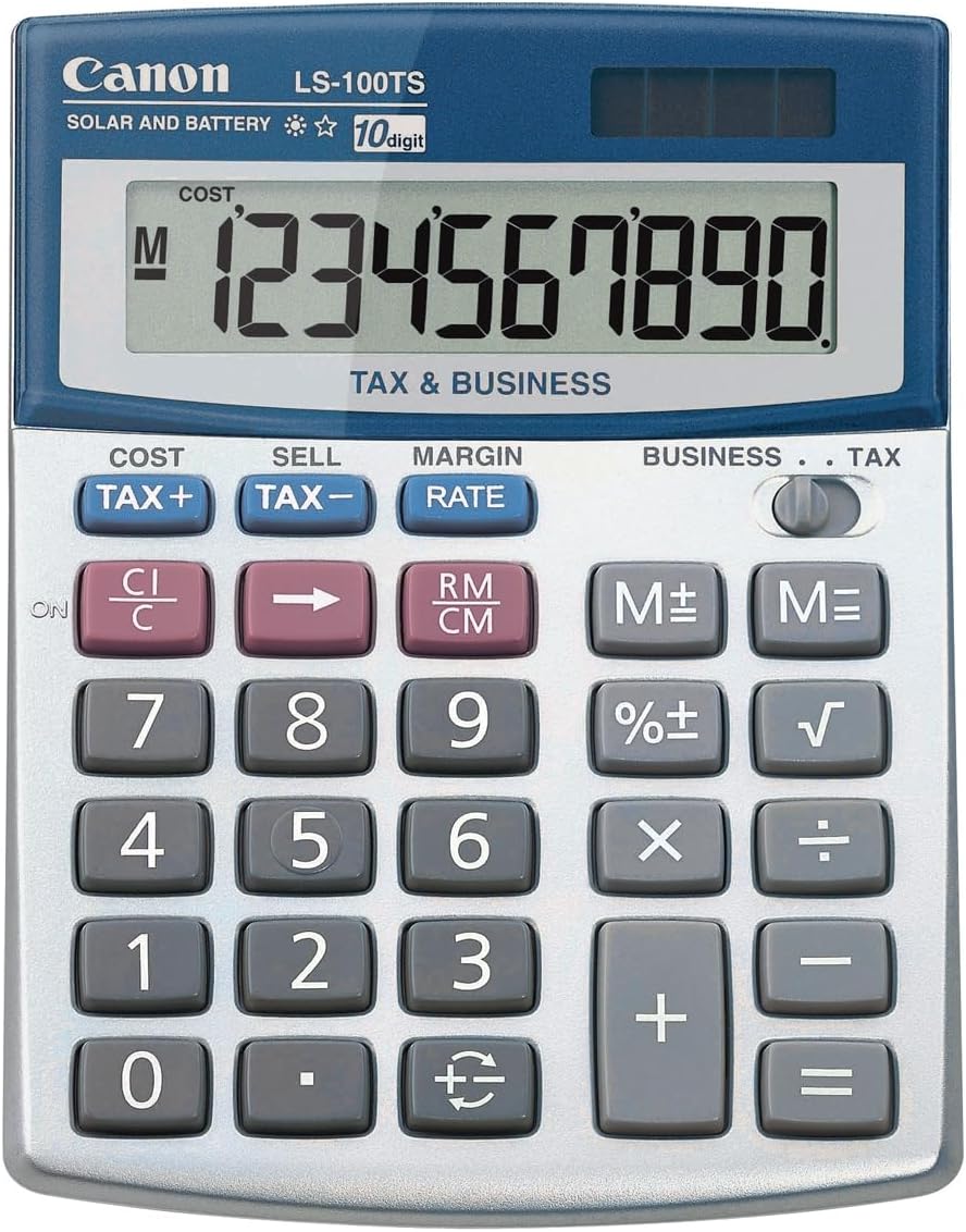 Canon LS-100TS 10-Digit Dual Power Calculator