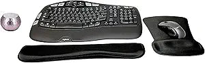 Logitech MK550 Comfort Wave Keyboard Mouse & Accessories Bundle