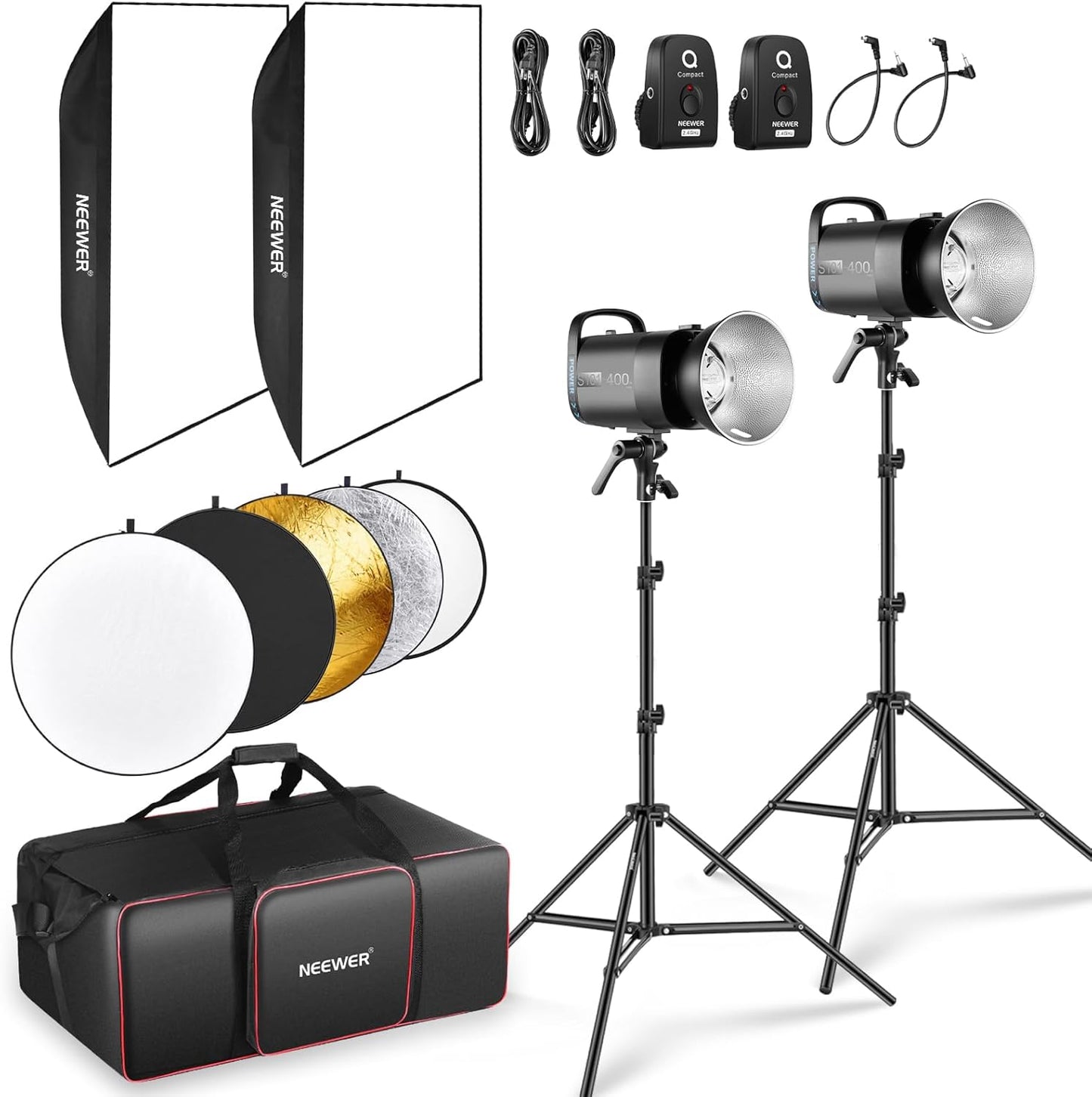 Neewer S101-400W PRO 800Ws Studio Monolight Flash Kit