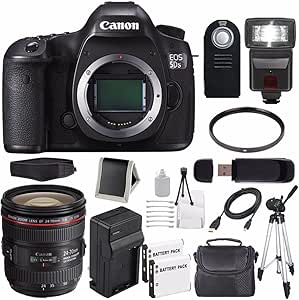 Canon 0582C002-39 EOS 5DS R DSLR Camera 24-70mm Lens Bundle