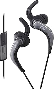 JVC HAETR40B Extreme Fitness Washable Headphones Black/Silver — main product image