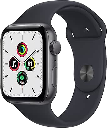 Apple SE (Gen 1) Watch, 44mm GPS, Space Grey, Midnight Band — main product image