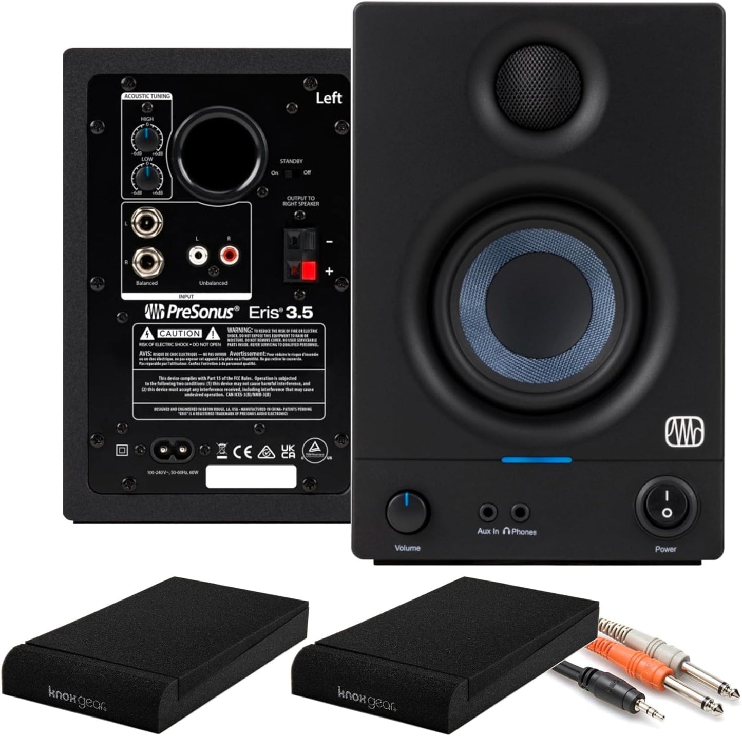 PreSonus Eris-E3.5_K4 3.5-Inch Studio Reference Monitor Bundle
