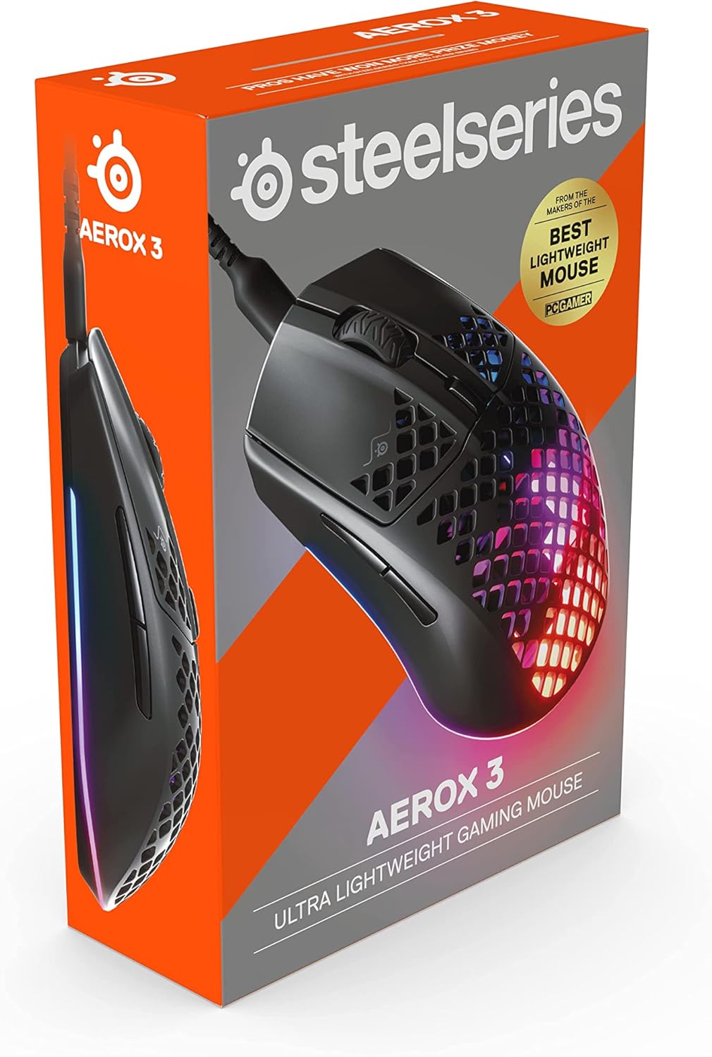 SteelSeries Aerox 3 Ultra Lightweight Gaming Mouse (Renewed)