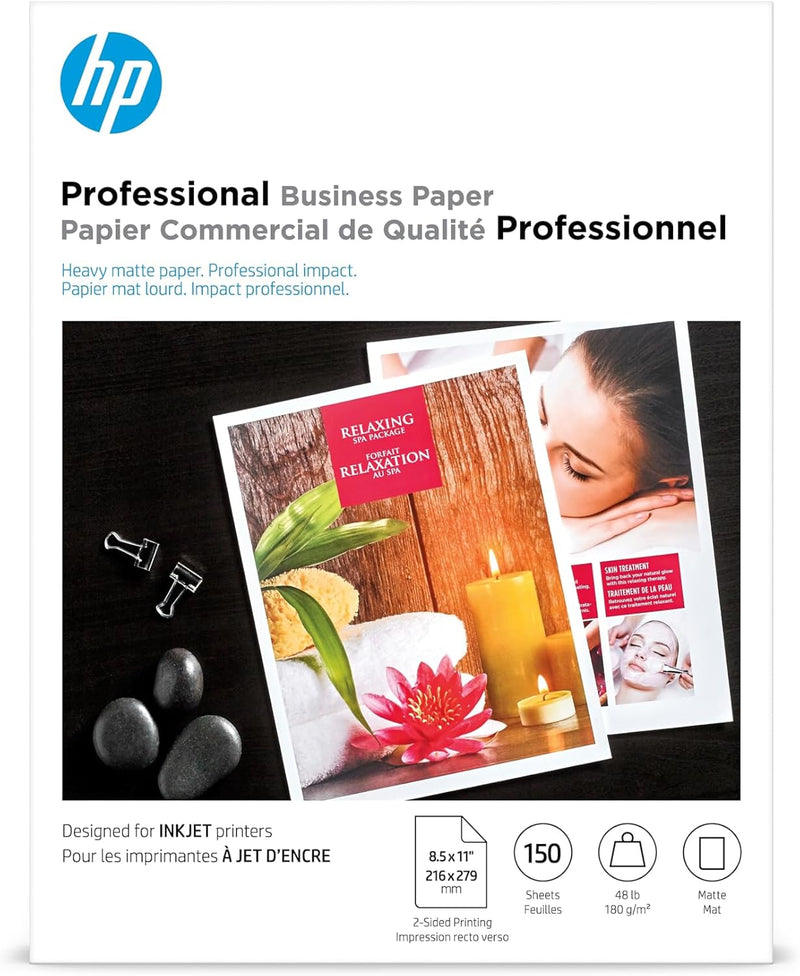 HP HEWCH016A Brochure Paper - 8.5x11, 48lb, White, 150 Sheets — main product image