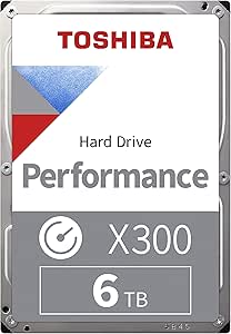 Toshiba HDWE160UZSVA X300 6TB High-Performance HDD