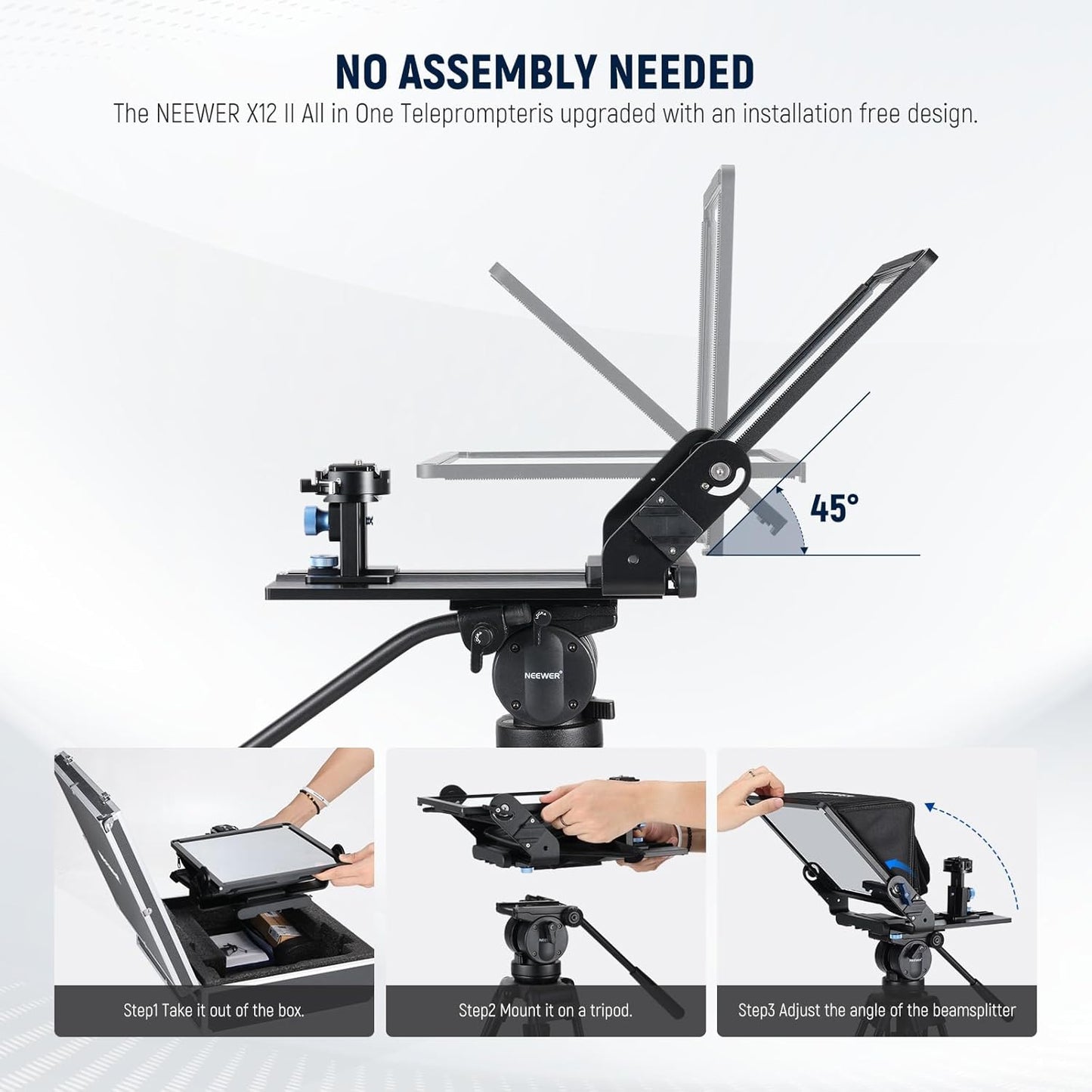Neewer X12II Teleprompter with Remote & App Control