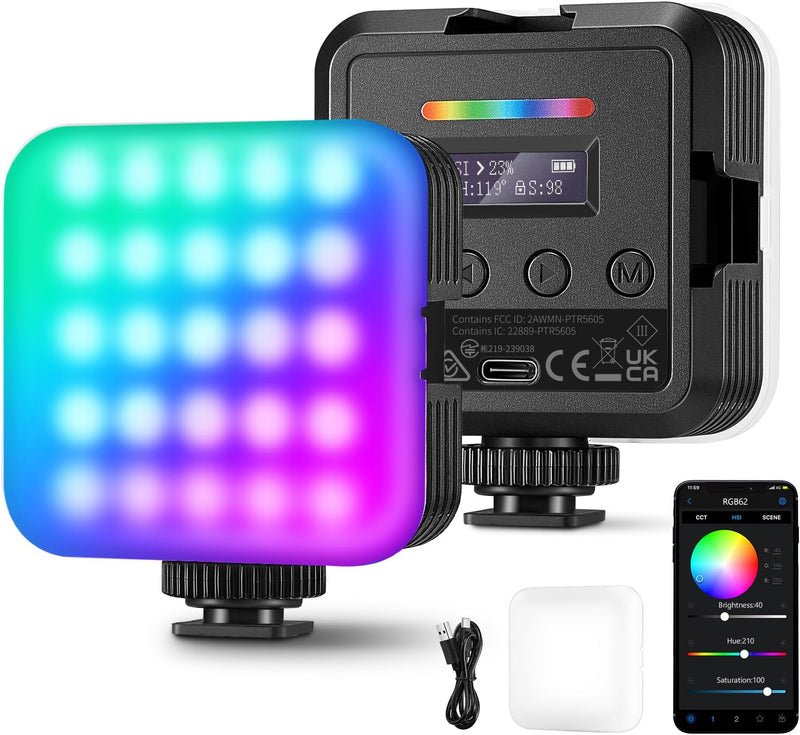 Neewer RGB62 Magnetic RGB Video Light APP Control — main product image