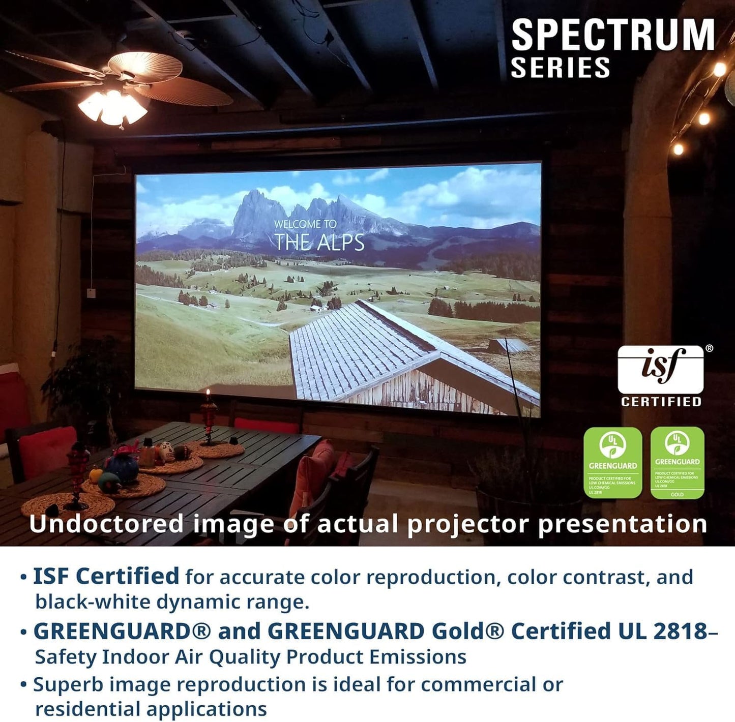 Elite Screens ELECTRIC100H2 Spectrum 100-Inch Motorized Projector Screen