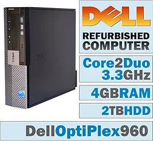 Dell OptiPlex 960 Core 2 Duo, 4GB, 2TB HDD (Renewed)