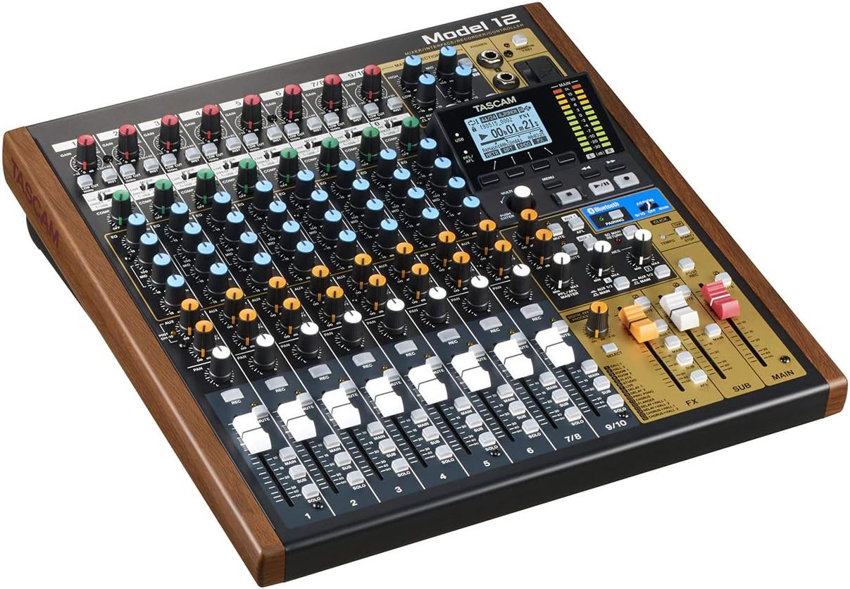Tascam Model 12 All-in-One Digital Multitrack Recorder Bundle