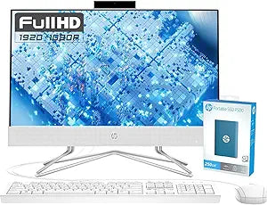 HP All-in-One Desktop 21.5" FHD 32GB RAM 2TB SSD Bundle
