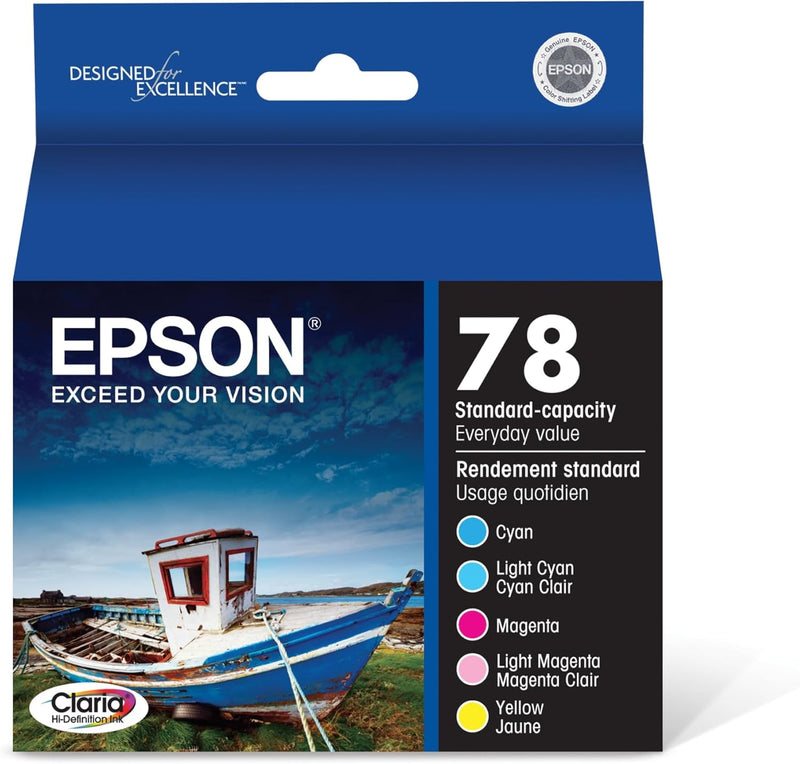 Epson T078920 Claria Hi-Definition Ink: 5-Color Combo Pack — main product image