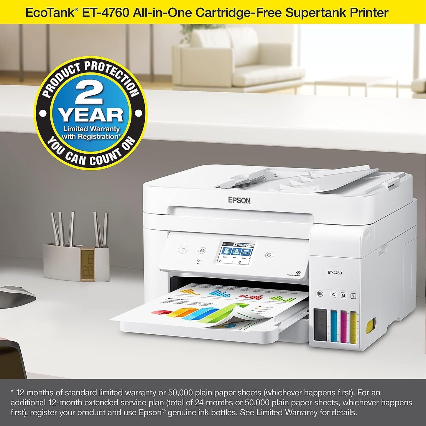 Epson ET-4760 EcoTank Wireless All-in-One Printer
