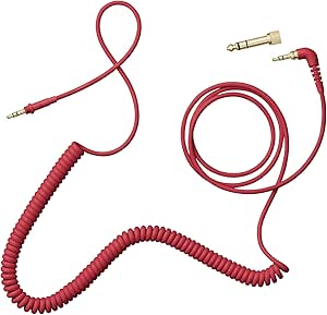 AIAIAI 01310 1.5m Coiled Replacement Audio Cable Red