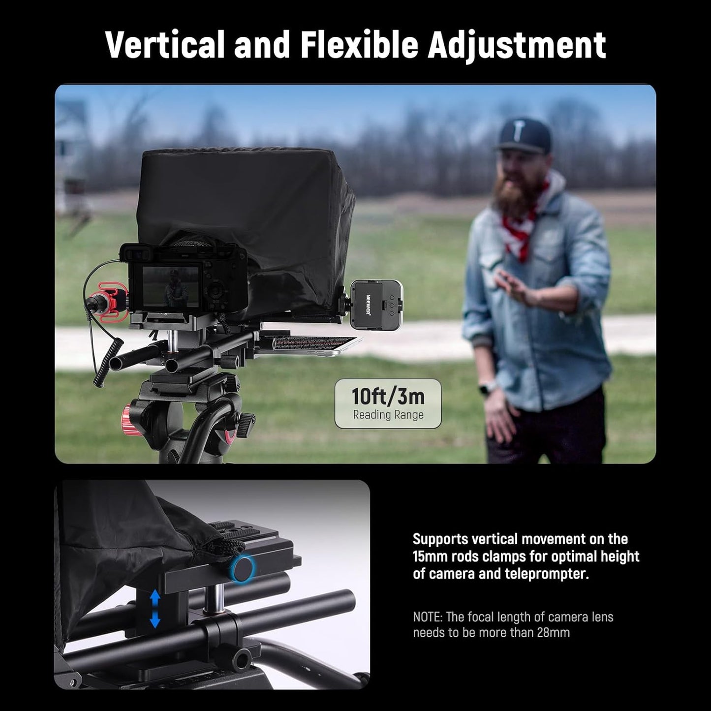 Neewer 10103009 Teleprompter C12 Modular Design
