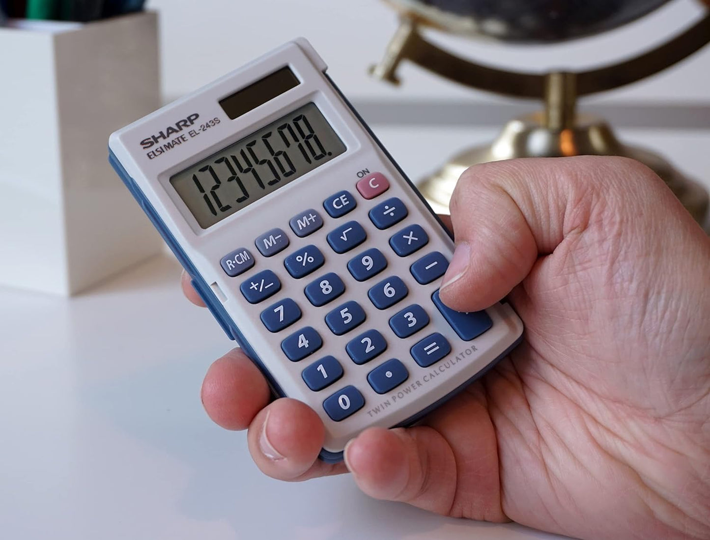 Sharp EL-243S/EL-243SB 8-Digit Twin Powered Calculator