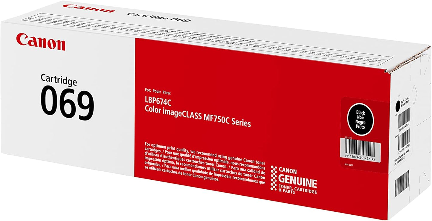 Canon 5094C001 069 Black Toner Cartridge for MF753Cdw LBP674Cdw