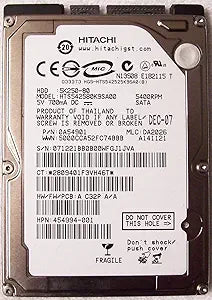 Hitachi HTS542580K9SA00 80GB 2.5" SATA Hard Drive