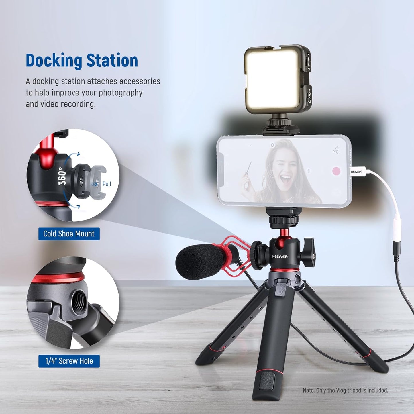 Neewer 10100991 Mini Camera Tripod - Vlogging Tripod