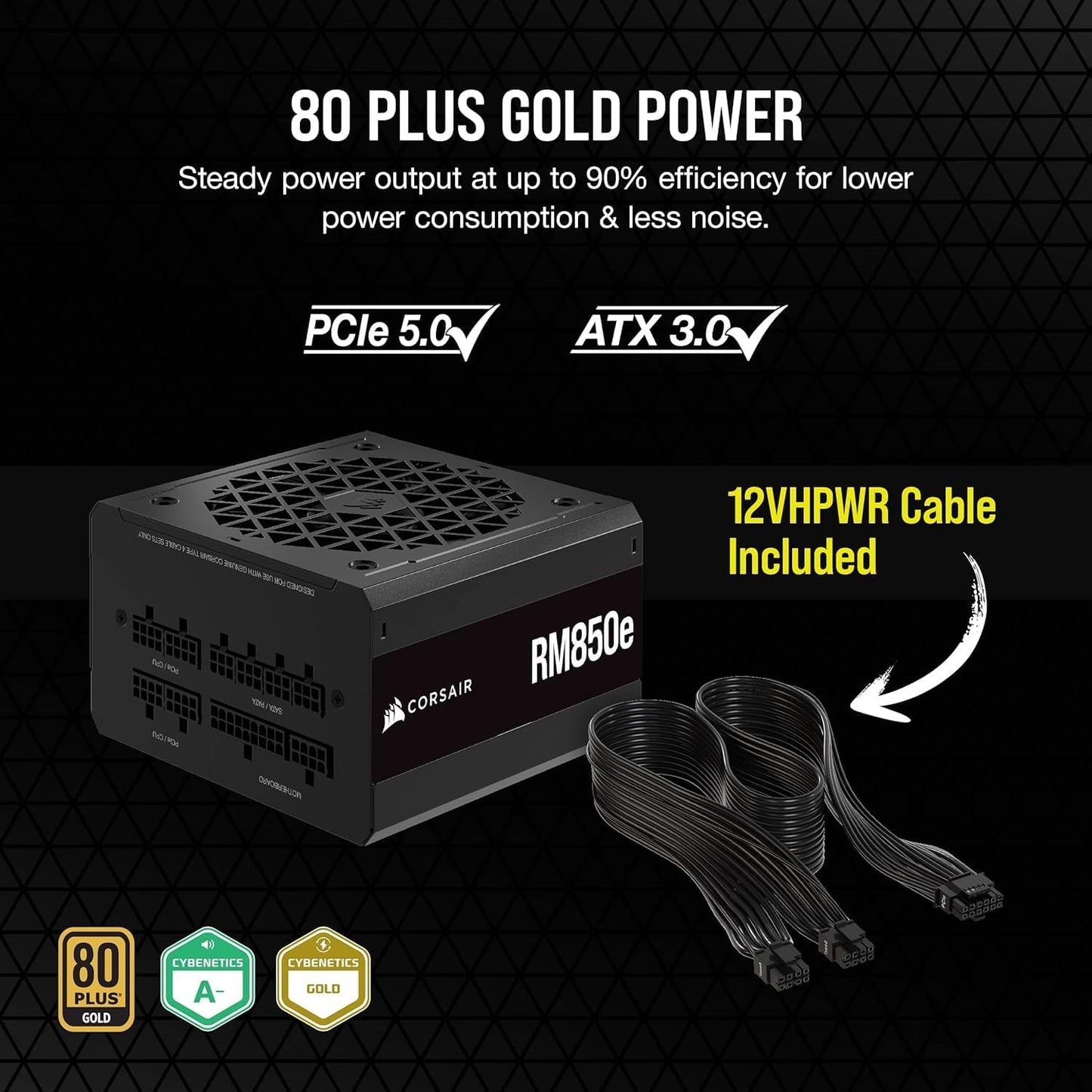 Corsair RM850e (2023) 850W Fully Modular ATX 3.0 PSU Renewed