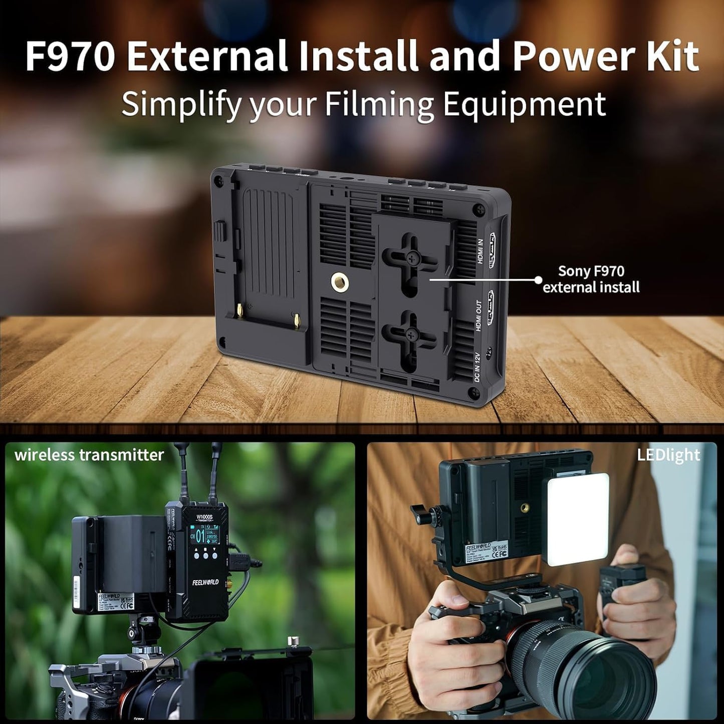 FEELWORLD F5 V4S01 5.5 Inch Camera Field Monitor Kit