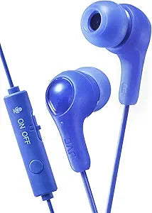 JVC HAFX7GA Gumy Gamer Earbud Headphones with Mic Blue