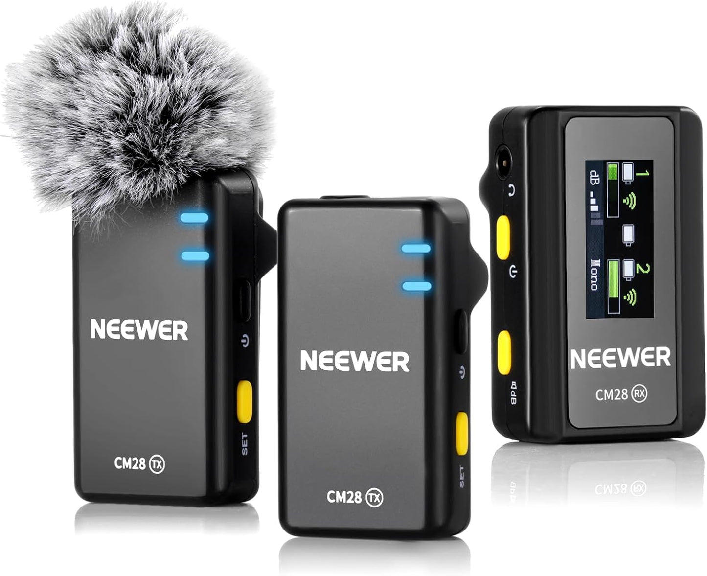 Neewer 21000071 CM28 Wireless Lavalier Mic 4GB Storage