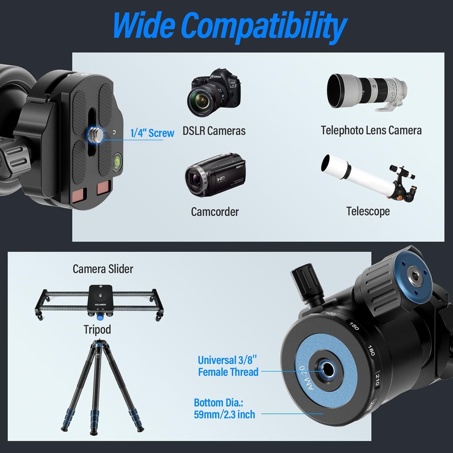 Sirui AM-40 Low Profile 40mm Ball Head