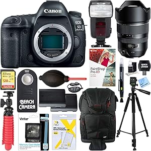 Canon E14CNEOS5DM4 EOS 5D Mark IV DSLR Tamron Lens Bundle