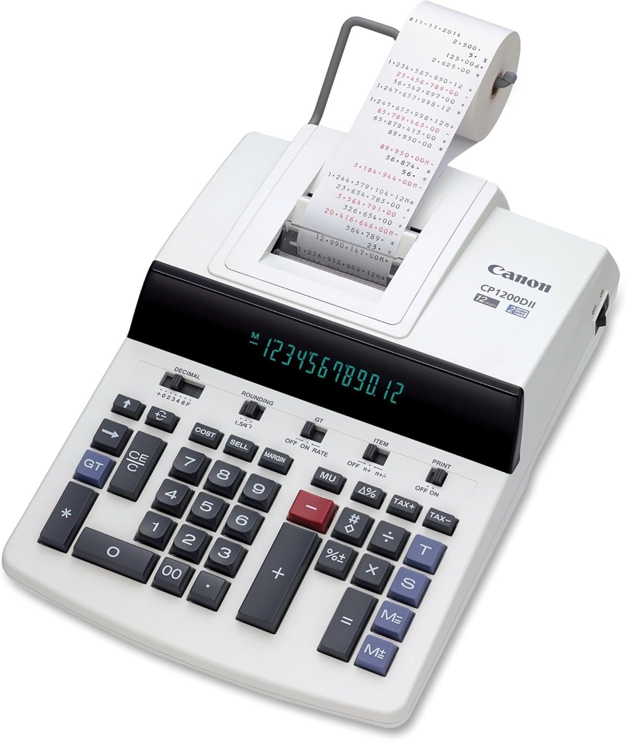Canon CP1200DII Desktop Printing Calculator - White