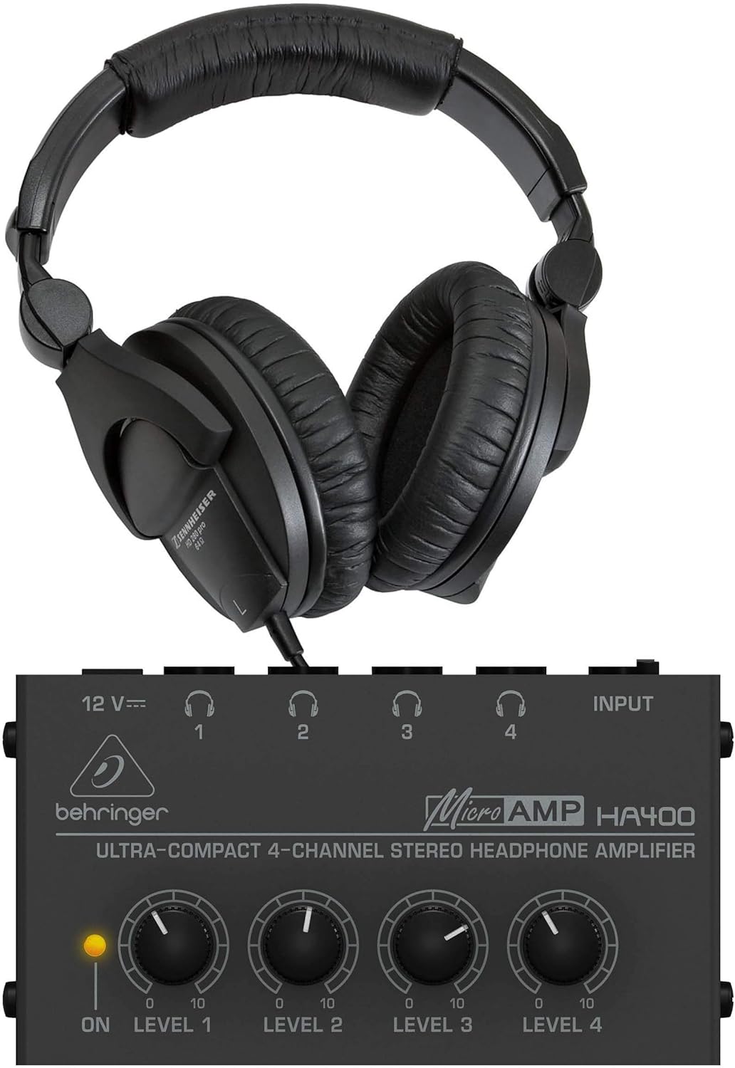 Sennheiser HD 280 Pro Headphones HA400 Amp Bundle