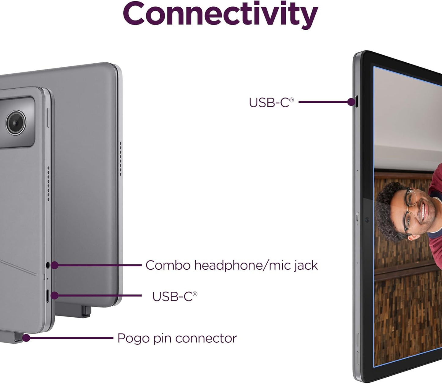 Lenovo 83HH0014US Chromebook Duet - 10.95" Touchscreen - Luna Grey