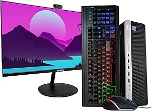 HP 600G3 ProDesk Desktop PC 24" Monitor (Renewed)