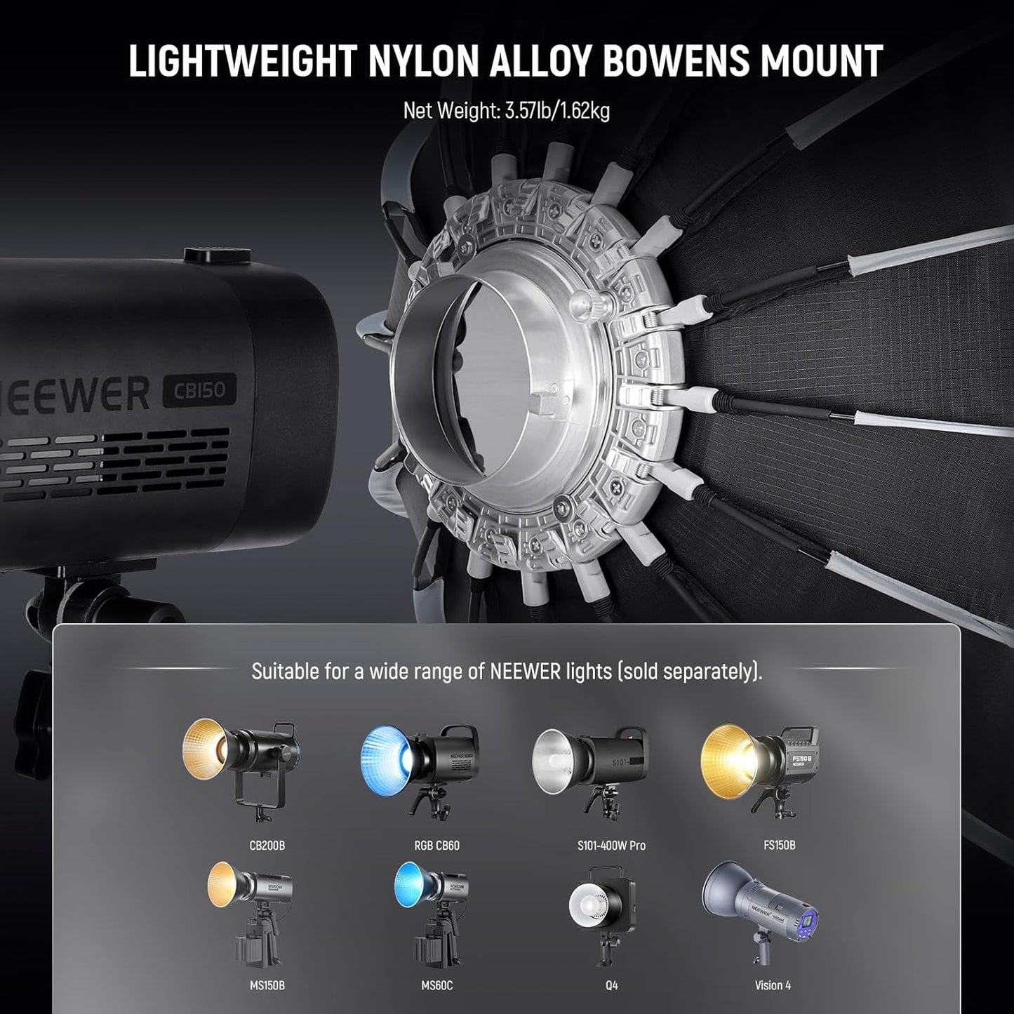 Neewer 10102497 35.4"/90cm Parabolic Softbox Bowens Mount