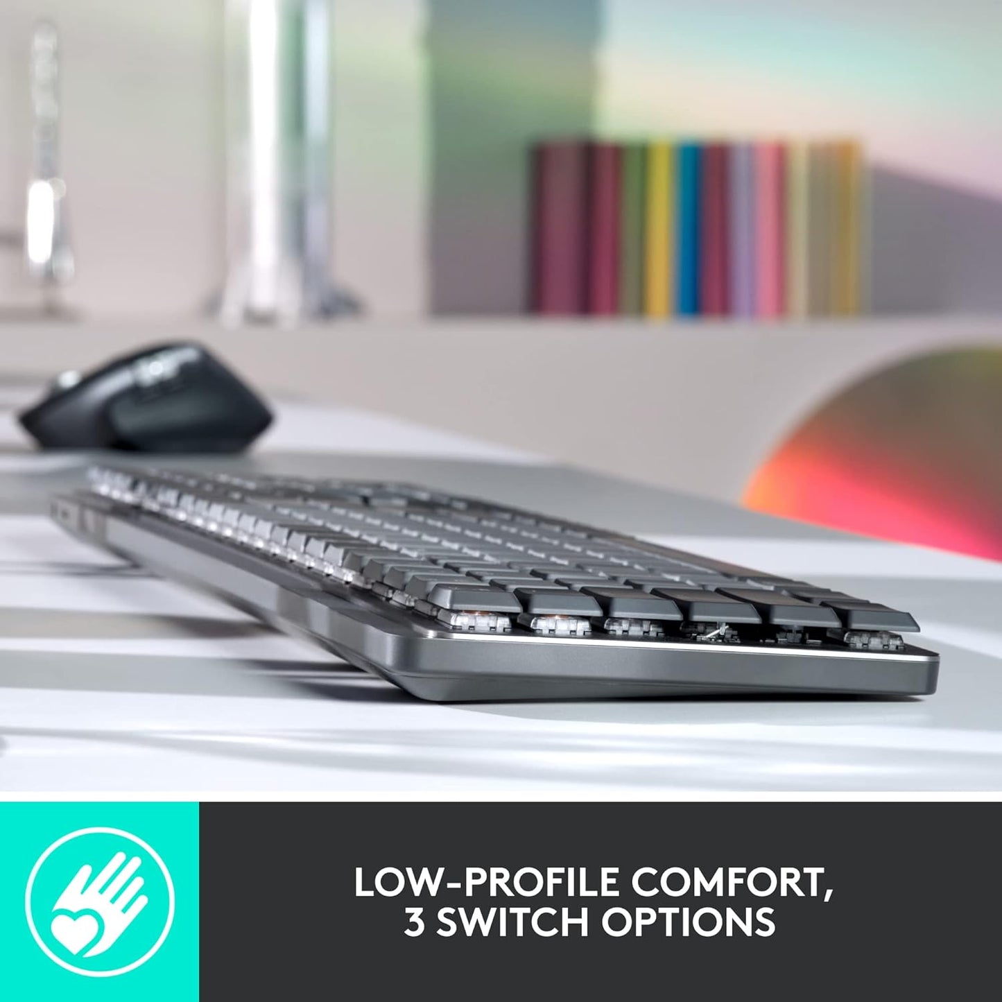 Logitech 920-010547 MX Mechanical Wireless Keyboard (Renewed)