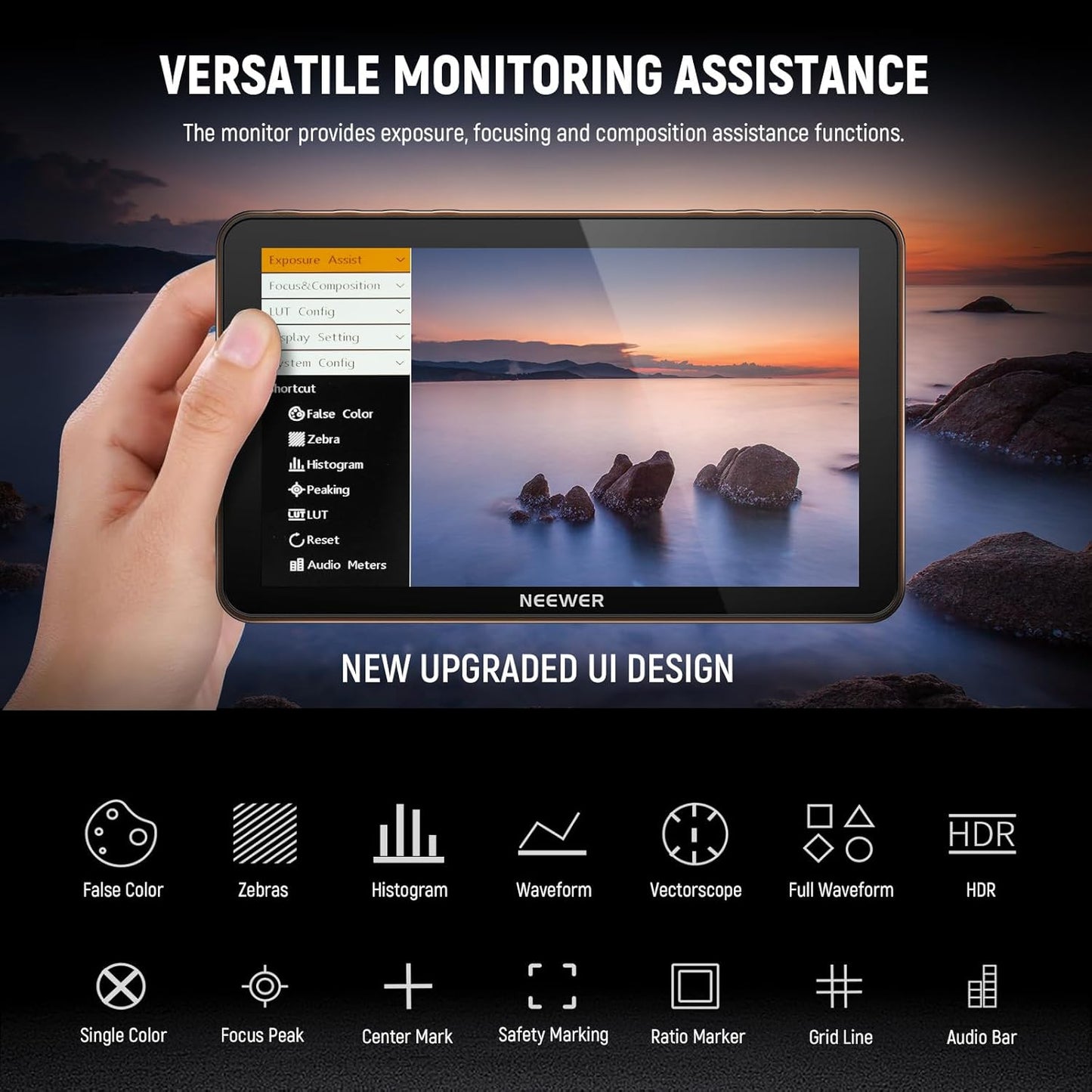 Neewer F700 7" Camera Field Monitor - 2000nit Touch Screen