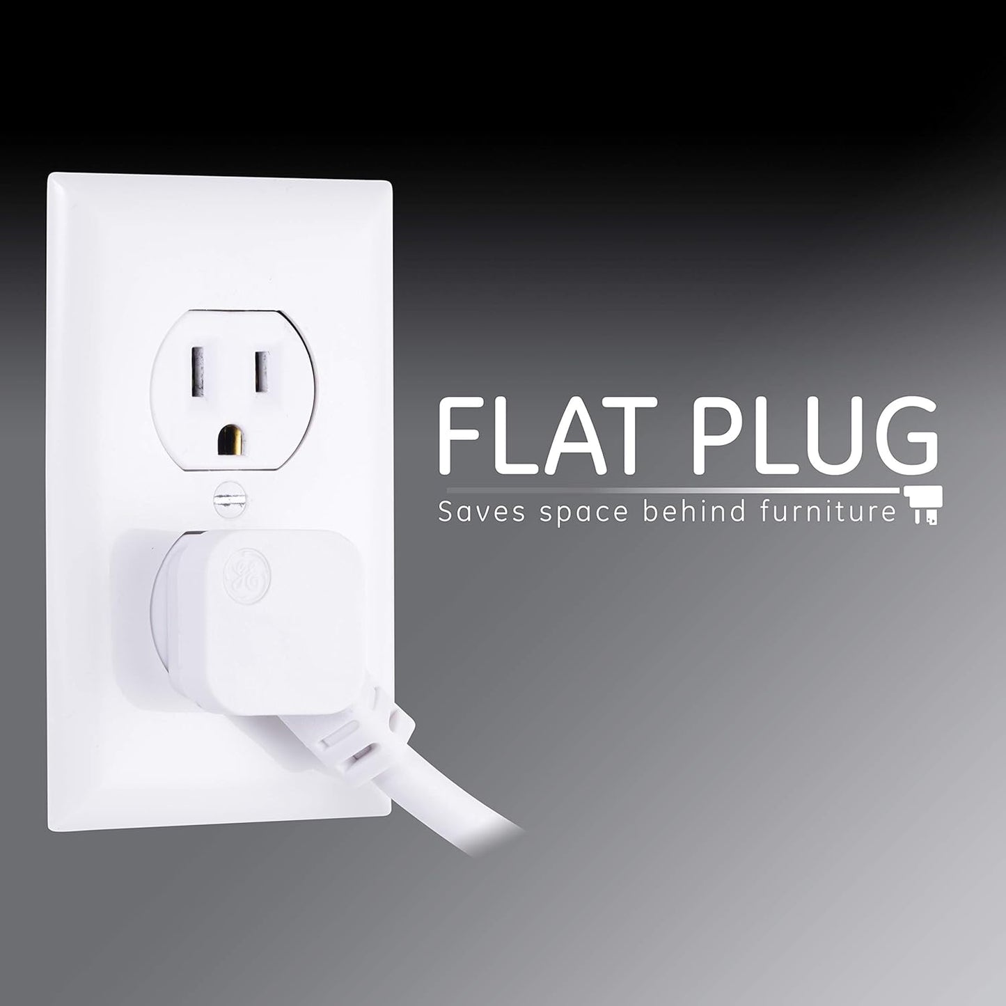 GE 54634 6-Outlet Surge Protector Power Strip 2-Pack