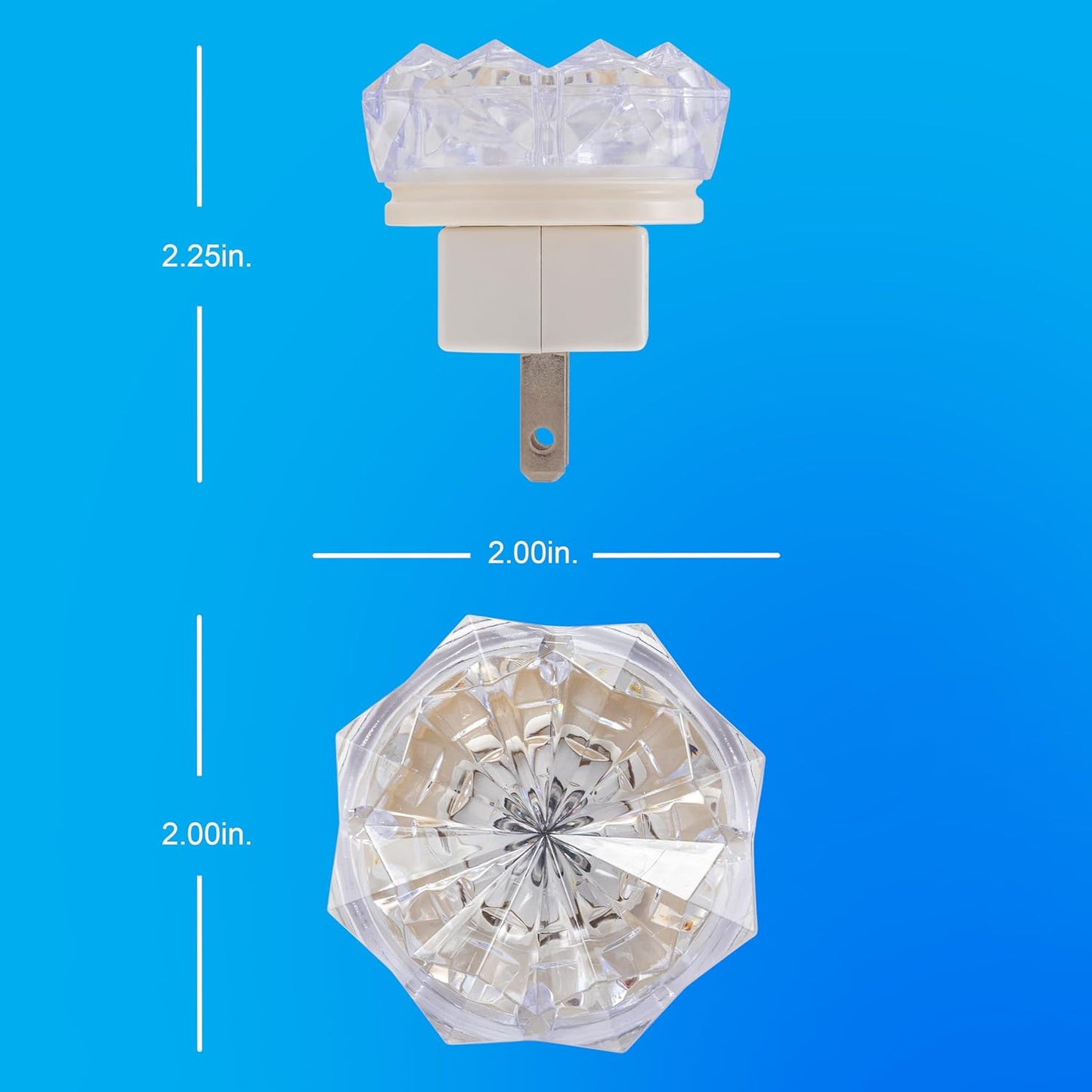 GE 11286 Jewel LED Amber Night Light 2-Pack