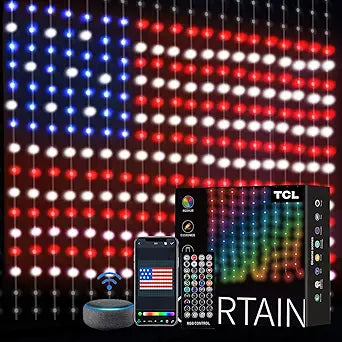 TCL TCL-CT-1 Smart LED Curtain Lights - Music Sync RGB