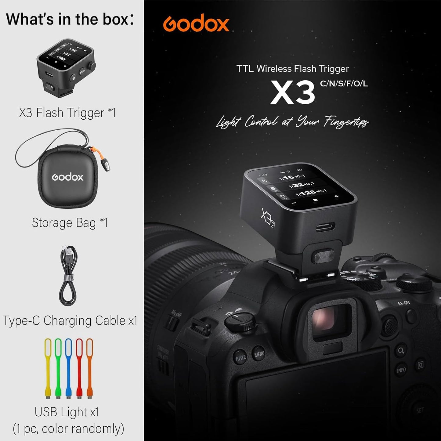 Godox X3 N Nikon Flash Trigger TTL Wireless Touchscreen