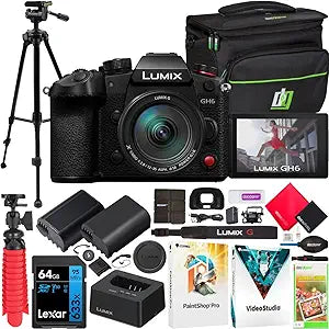 Panasonic E4PNDCGH6X1 LUMIX GH6 Camera + Lens Bundle