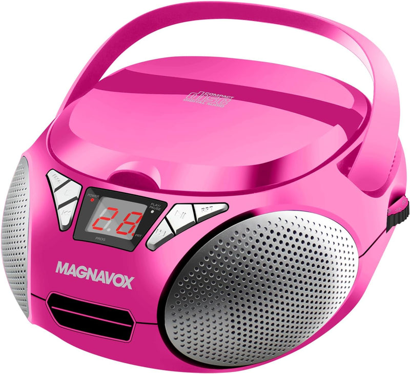 Magnavox MD6924-PK Portable CD Boombox AM/FM Radio (Pink) — main product image