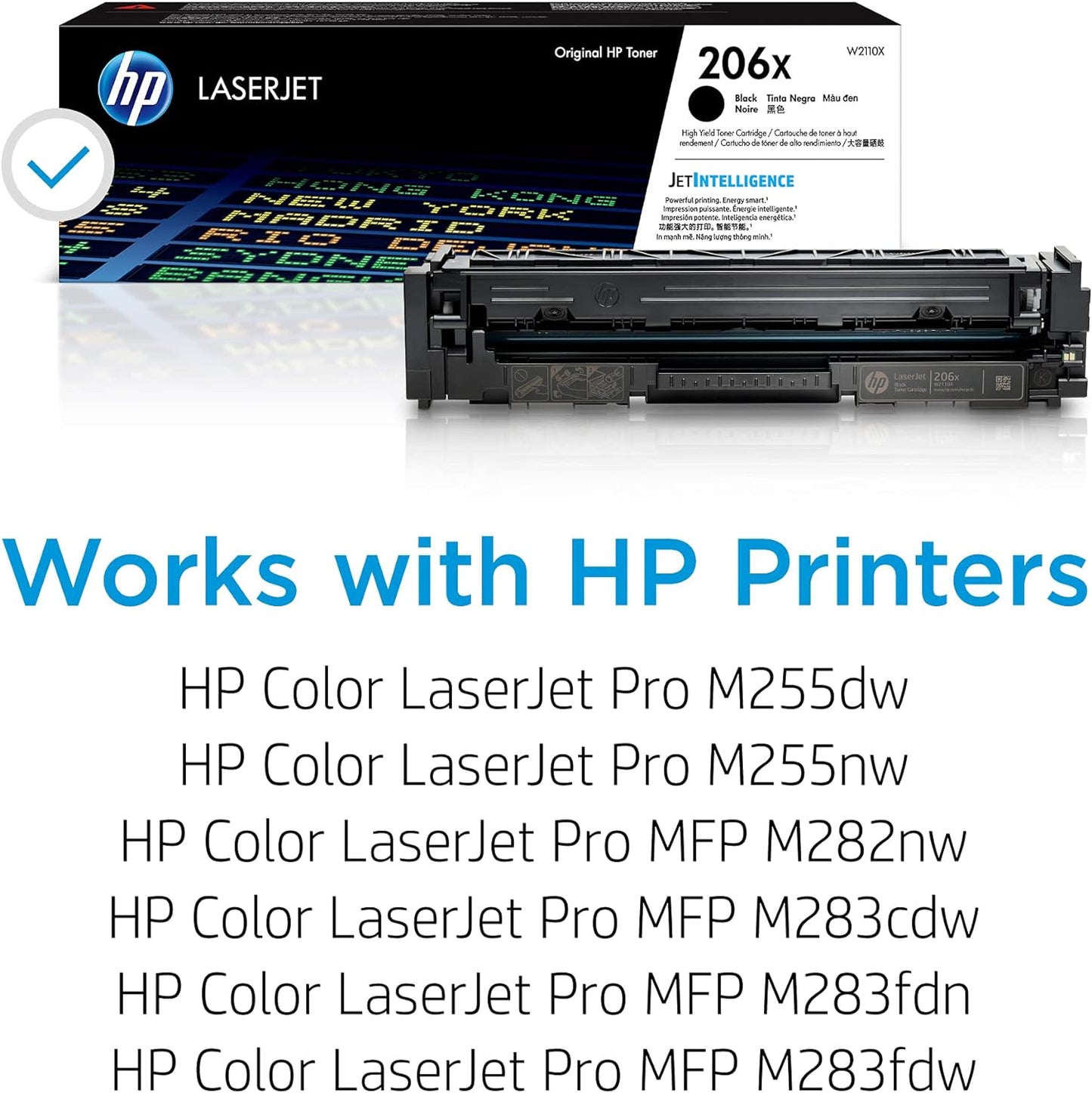 HP W2110X 206X High-Yield Black Toner Cartridge