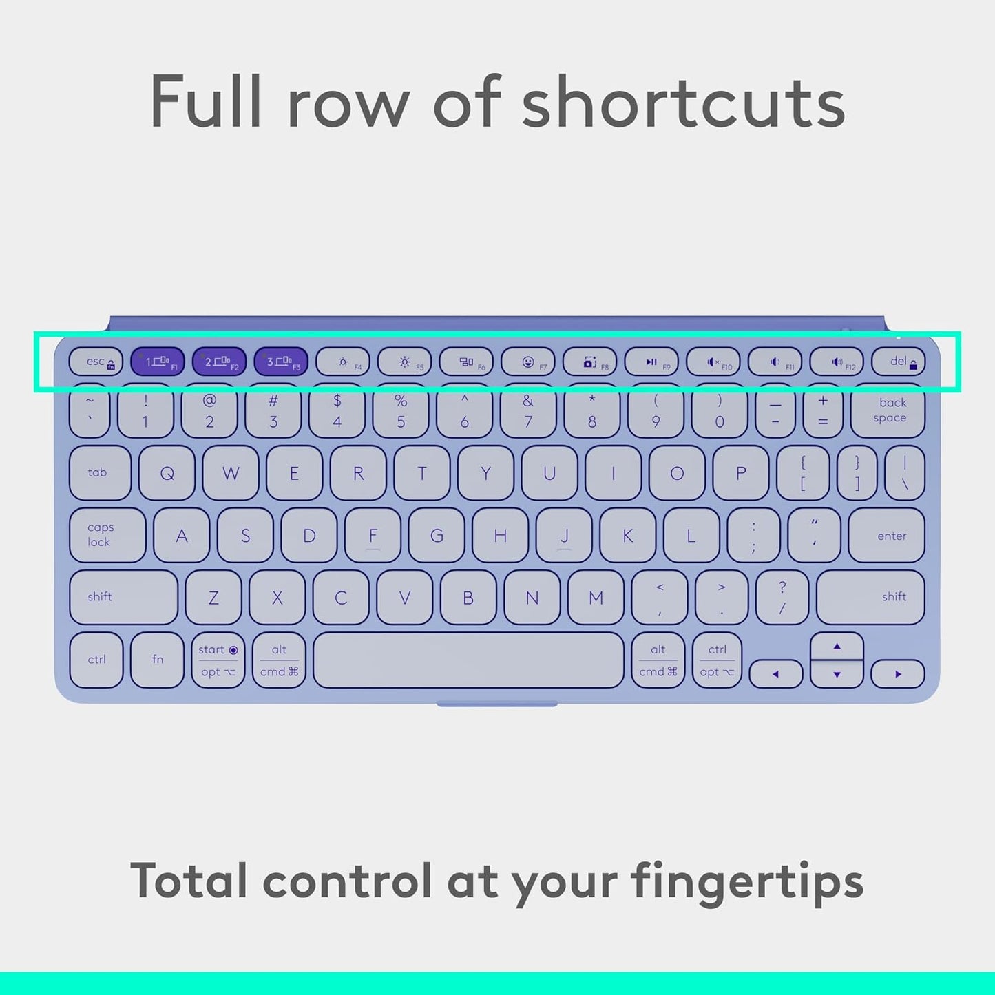 Logitech 920-012920 Keys-to-GO 2 Lilac Bluetooth Keyboard