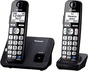 Panasonic KXTGE212B DECT 6.0 2-Handset Landline Telephone — main product image