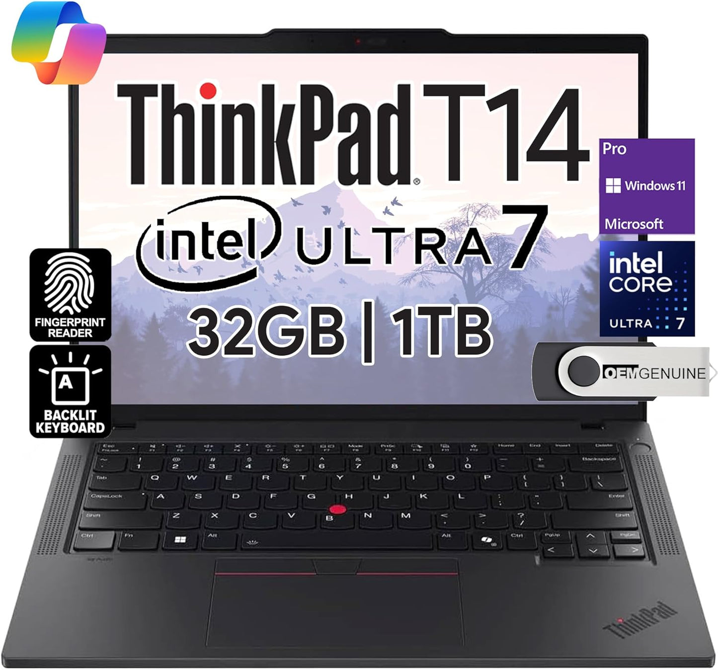 Lenovo ThinkPad T14 - Intel Ultra 7 AI Business Laptop
