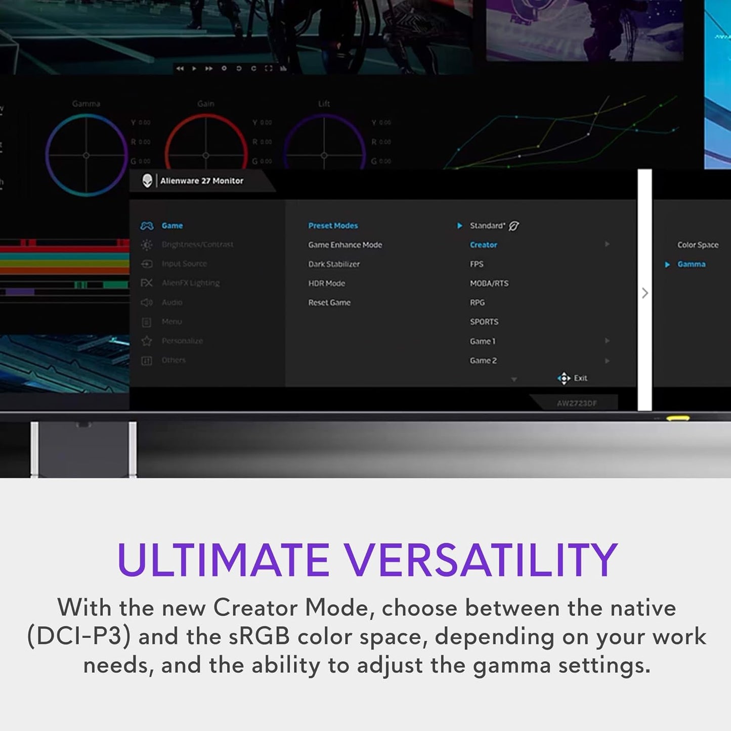 Alienware AW2723DF 27" QHD 240Hz G-Sync Gaming Monitor